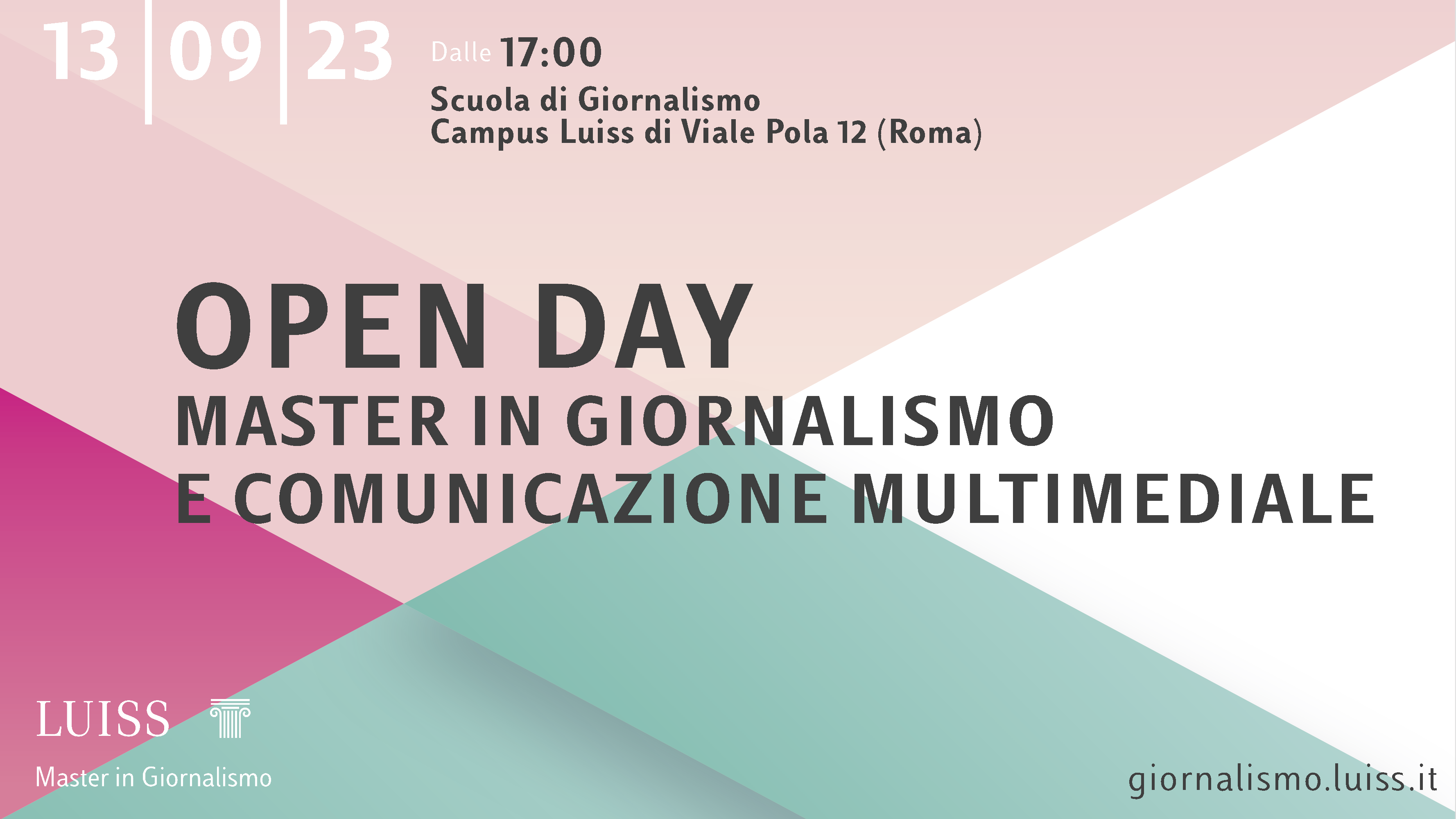 Open Day del Master in Giornalismo e Comunicazione multimediale – 13 settembre 2023