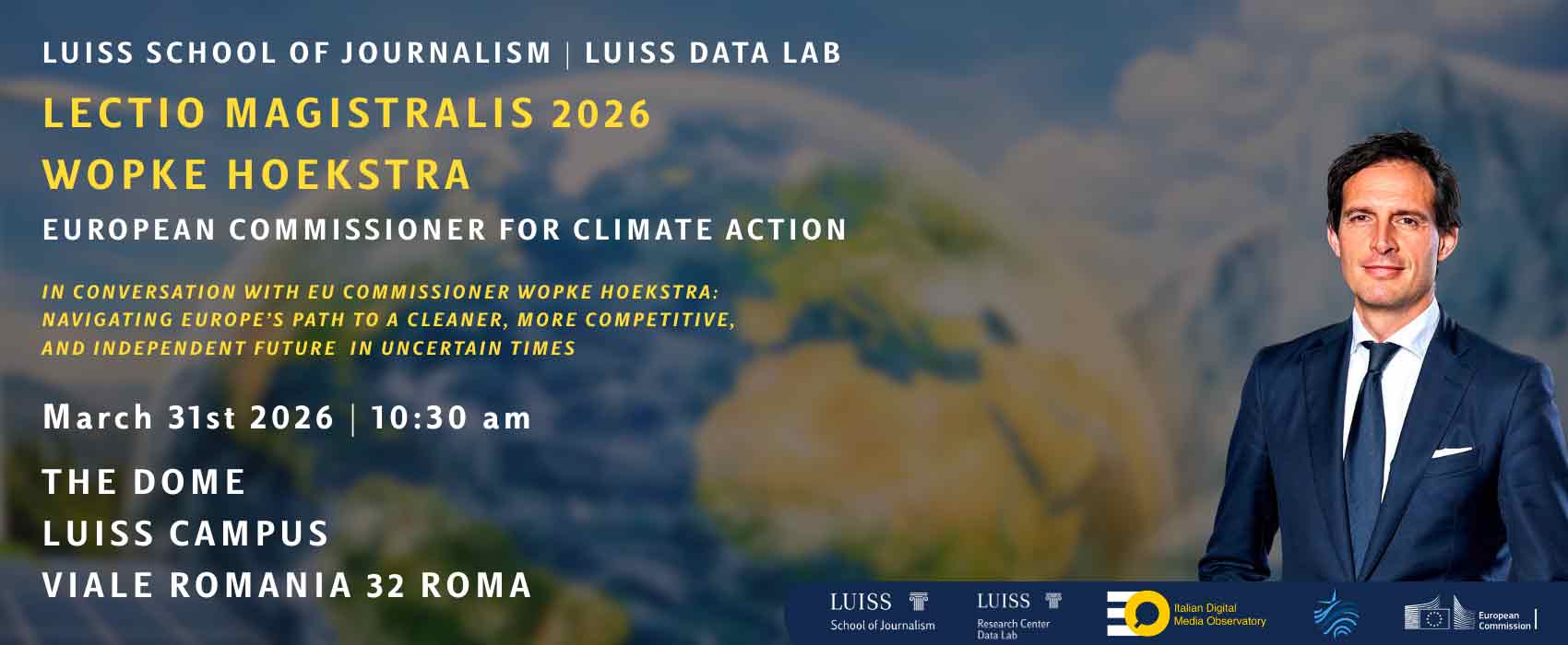 Lectio Magistralis 2026 del Commissario Europeo Wopke Hoekstra
